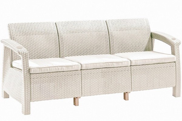 Трёхместный диван  Yalta Sofa 3 Seat белый купить в Миассе