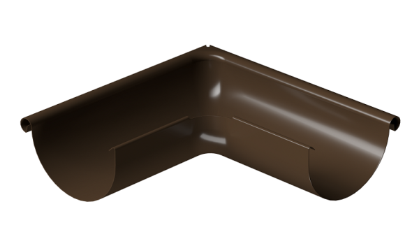Угол внешний 90° D125 Döcke STAL PREMIUM Каштан, (RAL 8017) купить в Миассе