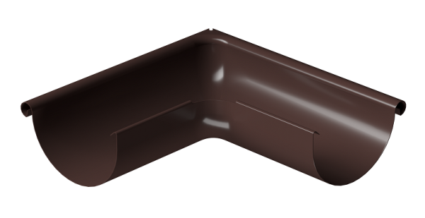 Угол внешний 90° D125 Döcke STAL PREMIUM Шоколад, (RAL 8019) купить в Миассе