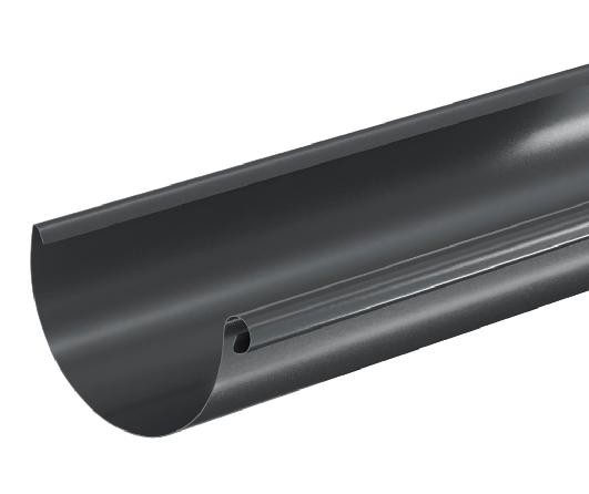 Водосток Aquasistem, система 125x90 - Водосточный желоб 3.00м RAL 7024 Тёмно-серый купить в Миассе