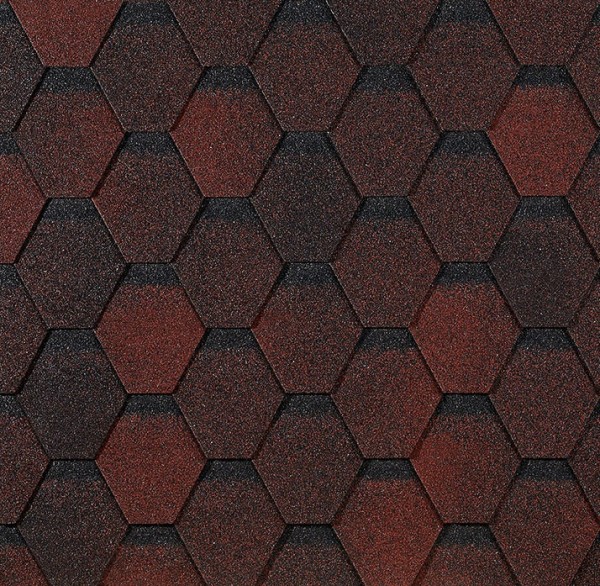 Гибкая черепица EURASIA Docke, Коллекция ШЕСТИГРАННИК Красный купить в Миассе