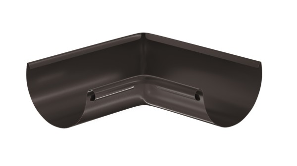 Водосток Aquasistem, система 125x90 - Угол желоба, внутренний 90° RR 32 Тёмно-Коричневый купить в Миассе