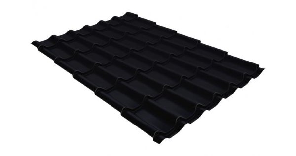 Металлочерепица классик GL 0,5 Velur20 RAL 9005 черный купить в Миассе