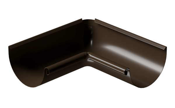 Угол внутренний 90° D125 Döcke STAL PREMIUM Каштан, (RAL 8017) купить в Миассе