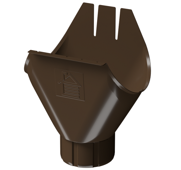 Воронка желоба D125 Döcke STAL PREMIUM Каштан, (RAL 8017) купить в Миассе