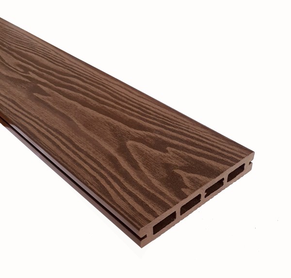 Террасная доска из ДПК Terrapol Смарт 3D Пустотелая с пазом Орех Милано купить в Миассе