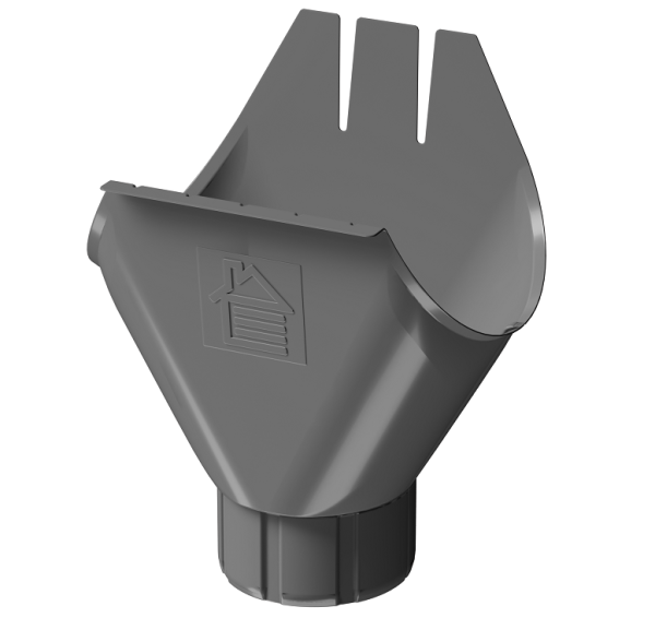 Воронка желоба D125 Döcke STAL PREMIUM Графит, (RAL 7024) купить в Миассе