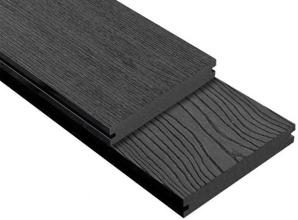 Террасная доска ДПК Outdoor 3D полнотелая STORM/OCEAN BLACK черная купить в Миассе