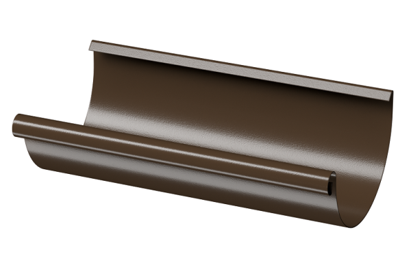Желоб полукруглый D125 3 м Döcke STAL PREMIUM Каштан, (RAL 8017) купить в Миассе