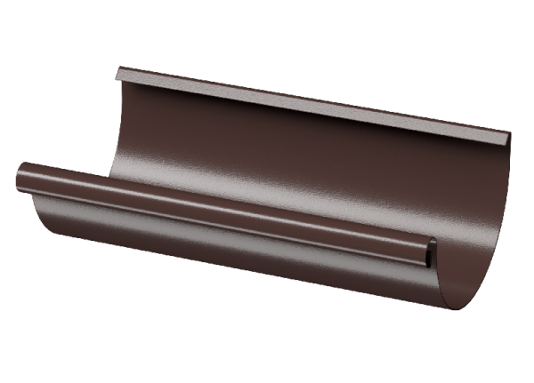 Желоб полукруглый D125 3 м Döcke STAL PREMIUM Шоколад, (RAL 8019) купить в Миассе