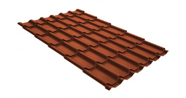 Металлочерепица классик GL 0,5 GreenCoat Pural RR 750 кирпично-красный (RAL 8004 терракота) купить в Миассе