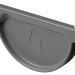 Заглушка желоба D125 Döcke STAL PREMIUM Графит, (RAL 7024) купить в Миассе