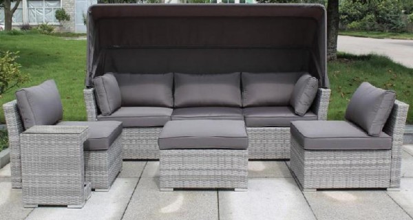 Диван-Трансформер AFINA плетеный из иск. ротанга AFM-320G Grey купить в Миассе