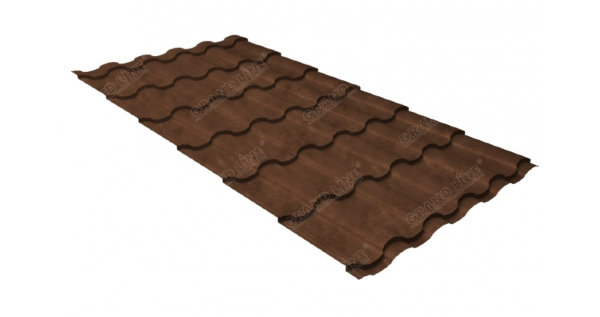 Металлочерепица кредо 0,45 Safari Twincolor Brown купить в Миассе