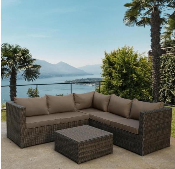 Комплект мебели AFINA плетеной из иск. ротанга YR825A Brown/Beige купить в Миассе