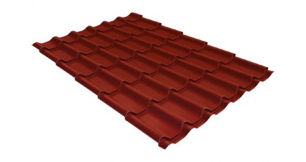 Металлочерепица классик GL 0,5 Velur20 RAL 3009 оксидно-красный купить в Миассе