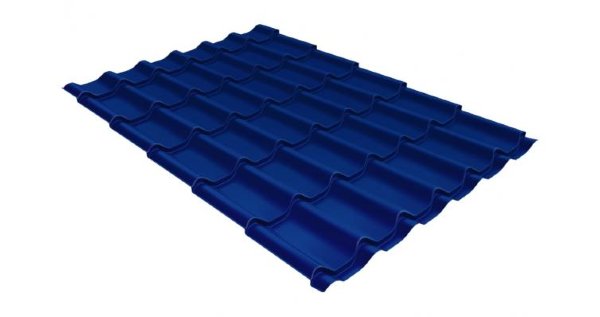 Металлочерепица классик 0,5 Satin RAL 5005 сигнальный синий купить в Миассе
