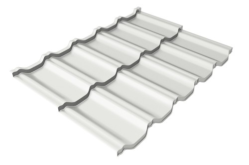 Металлочерепица модульная Квинта Uno Grand Line c 3D резом 0,5 Satin RAL 9003 сигнальный белый купить в Миассе