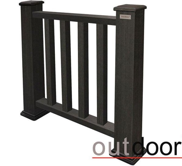 Ограждение из ДПК Outdoor Классик 3D STORM чёрный купить в Миассе