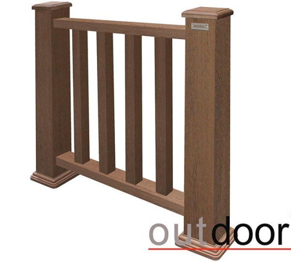 Ограждение из ДПК Outdoor Классик 3D STORM коричневый микс купить в Миассе