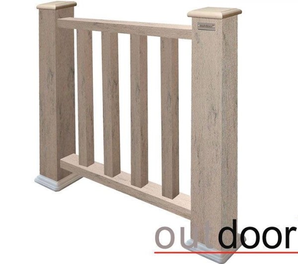 Ограждение из ДПК Outdoor Классик 3D STORM серый микс купить в Миассе