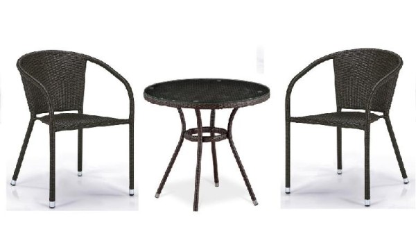 Комплект плетеной мебели AFINA из иск. ротанга Асоль-7 T282ANT/Y137C-W53 Brown 2Pcs купить в Миассе