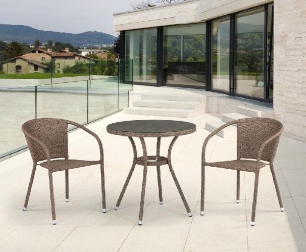 Комплект плетеной мебели AFINA из иск. ротанга T282ANT/Y137C-W56 Light Brown 2Pcs купить в Миассе