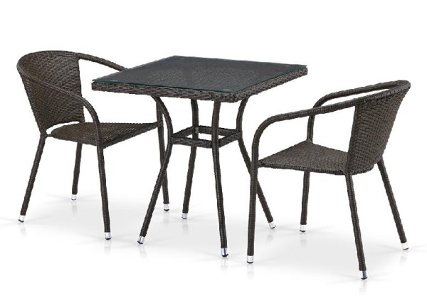 Комплект плетеной мебели AFINA из иск. ротанга T282BNT/Y137C-W53 Brown 2Pcs купить в Миассе