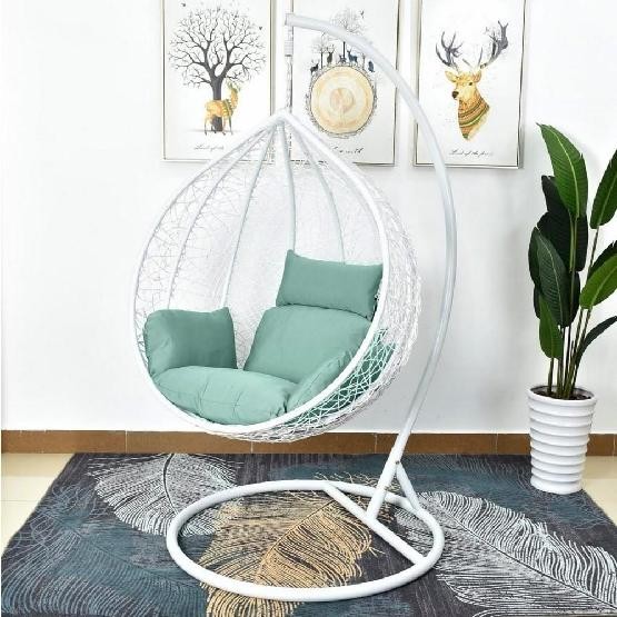 Кресло Подвесное из искусственного ротанга AFM-168A-L White/Green купить в Миассе
