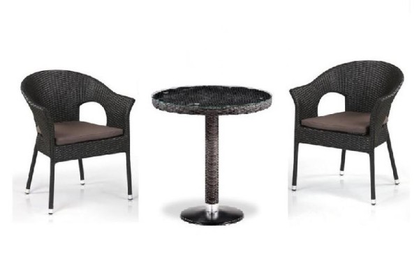 Комплект плетеной мебели AFINA из иск. ротанга T601/Y79A-W53 Brown 2Pcs купить в Миассе