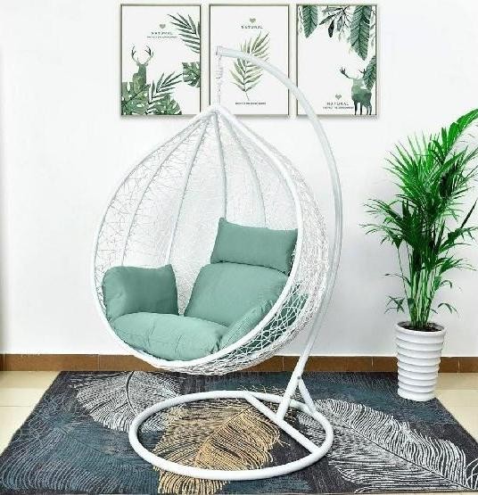 Кресло Подвесное из искусственного ротанга AFM-168A-XL White/Green купить в Миассе