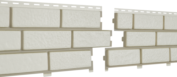 Фасадная панель Ю-Пласт Стоун Хаус Кирпич с декорированным швом Белый купить в Миассе