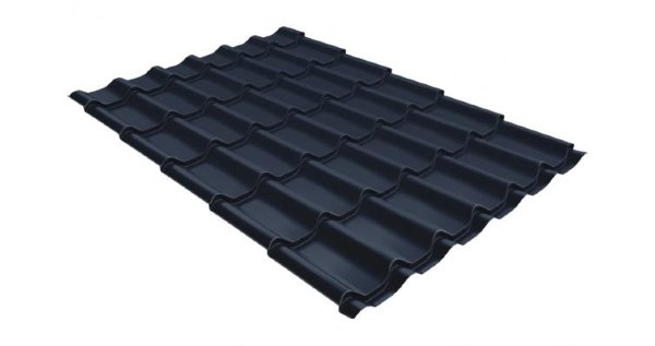 Металлочерепица классик 0,5 Satin RAL 7024 мокрый асфальт купить в Миассе