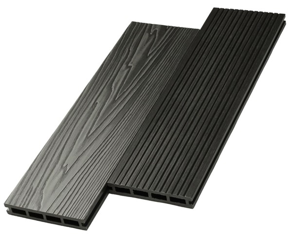 Террасная доска ДПК NanoWood двусторонняя New 3D тиснение + вельвет Графит купить в Миассе