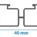 Лага алюминиевая KRONEX 40x15x3000 мм опорная Slim купить в Миассе