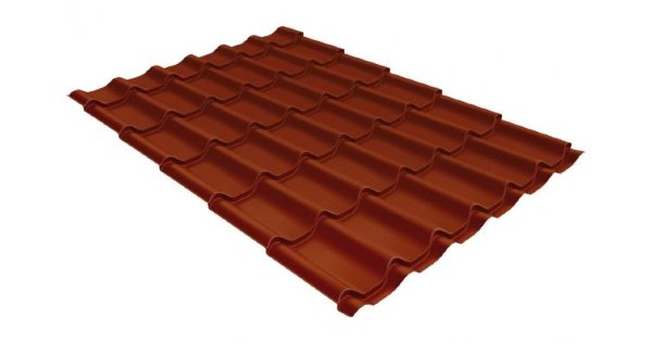 Металлочерепица классик 0,5 Satin RAL 8004 терракота купить в Миассе