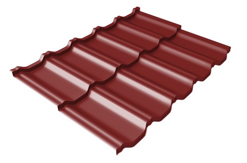 Металлочерепица модульная Квинта Uno Grand Line c 3D резом 0,5 Satin RAL 3011 коричнево-красный купить в Миассе
