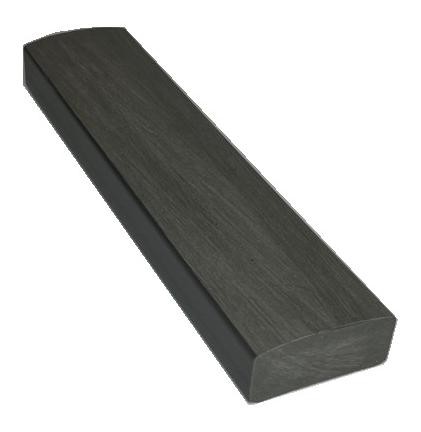 Лавочный брус Ecodecking Некст полнотелый брашированный 70х35 графит купить в Миассе