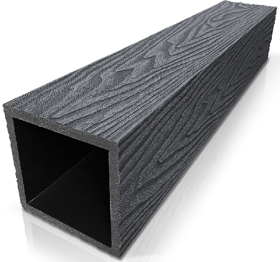 Столб ДПК 3D GardenParkett фактура дерева Графит купить в Миассе