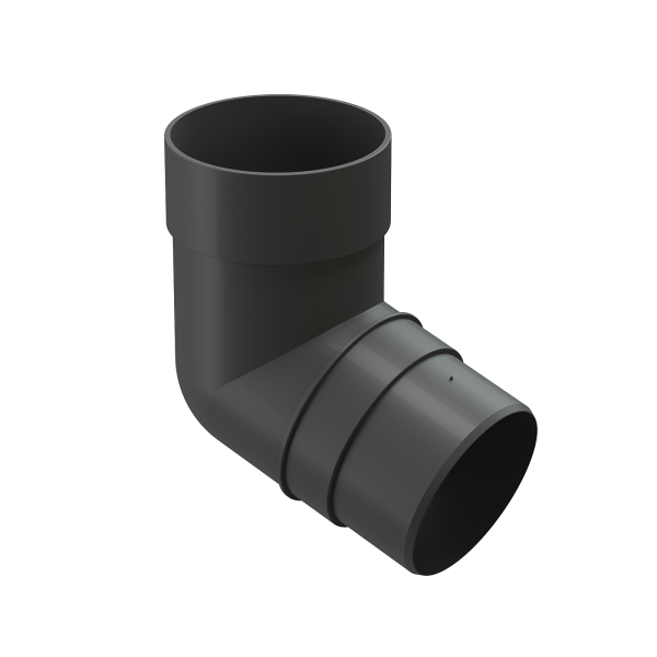 Колено 72˚ для водосточной трубы Docke Premium Графит купить в Миассе