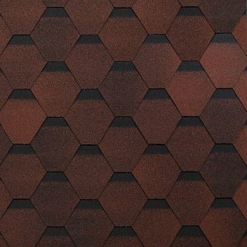 Гибкая черепица Shinglas, коллекция Оптима – Красный купить в Миассе