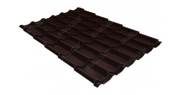 Металлочерепица классик GL 0,5 Quarzit RAL 8017 шоколад Metallic купить в Миассе