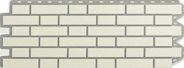 Фасадная панель Альта-Профиль, Кирпич Клинкерный, Белый купить в Миассе