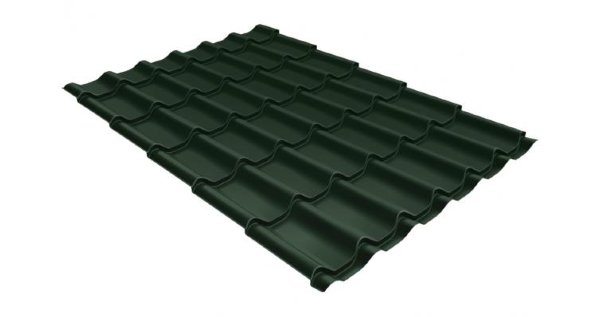Металлочерепица классик 0,5 Satin RR 11 темно-зеленый купить в Миассе