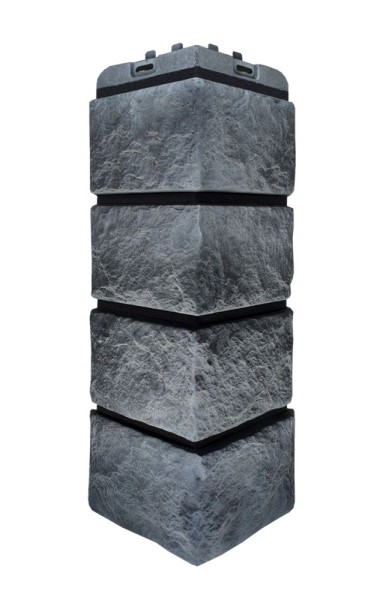 Угол наружный Grand Line Колотый Камень Антрацит, Шов чёрный купить в Миассе